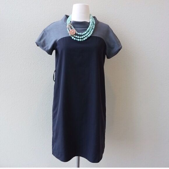 NEW Club Monoco Two-Tone Shift Dress Puff Sleeve 0 - Picture 1 of 6